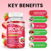 Iron Gummies with Multivitamin, Iron Supplement for Women & Men with Zinc
