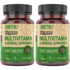 DEVA Tiny Tablets Vegan Multivitamin for Women & Men 2-Pack with Iron, Vitamin