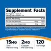 Nutricost Zinc + Copper Capsules (120 Servings)(15MG Zinc + 2MG Copper Per