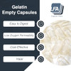 Size 00 Empty Capsules - Clear Gelatin - 1000 Count Jar