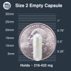 Empty Capsules Size 2 - Clear Gelatin - 120 Count