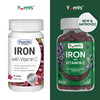 YUM-V'S Iron Gummies, Grape Flavor