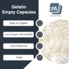 Empty Capsules Size 2 - Clear Gelatin - 1000 Count
