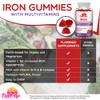 Iron Gummies: New Formula 20 mg Iron per Serving Plus Vitamin C, Zinc, B