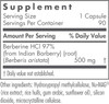 Nutricology Berberine 500mg Supplement