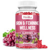 Iron & Hormone Balance for Women Gummies, 40mg Iron Supplement Anemia