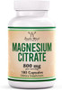 Magnesium Citrate 800mg, 180 Capsules, Digestion & Constipation Support, Vegan