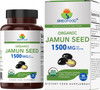 Brieofood Organic Jamun Seed 1500mg, 45 Servings, Vegetarian, Gluten Free, 90