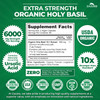 Zazzee USDA Organic Holy Basil 10:1 Extract, 6000 mg Strength, 120 Vegan