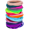 100 Pieces Hair Elastics Hair Ties Ponytail Holders Hair Bands (5 x 0.3 cm, Bright Color)