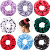 8 Pieces Silk Satin Horse Hair Scrunchies Horse Hair Accessories Horse Hair Ties Horse Race Accessories No Crease Horse Hair Elastics for Equestrian,