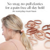 Kitsch Hair Ties No Damage - Strong, Stretchy & Snag-Free Hair Bands | Soft Nylon Ponytail Holders, Stylish Elastics for Everyday Hairstyles | Ideal