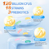 OMOGS Probiotics 120 Billion CFUs 18 Strains, 3 Prebiotics & Digestive Enzymes