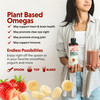 Barlean's Strawberry Banana Flaxseed Oil Liquid, Vegan Omega 3 6 9 Supplements