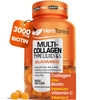 Herbtonics Multi Collagen Gummies with Biotin & Vitamin C, Hydrolyzed Collagen