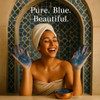 Feriha Moroccan Black Soap, Indigo, Sahara Nila, 100% Natural, Artisan Beldi
