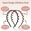 Kitsch Zig Zag Headbands for Women Fashion Accessories for Slicked Back Styles