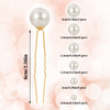 36PCS Wedding Pearl Hair Pins Bridal Rhinestone U Shape Barrette Wedding Hairs Accessories, Bobby Hair Pins Clips for Brides Bridesmaid Women Girls
