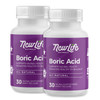 NewLife Naturals Boric Acid Suppositories for Women - 2 Pack (60 Capsules)
