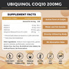ZEBORA Ubiquinol CoQ10 200mg Softgels, 4-in-1 Powerful Antioxidant for Heart