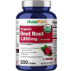 NusaPure Beet Root 1,350 mg 200 Organic Tablets (Vegetarian, USDA, Non-GMO &