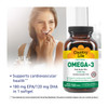 Country Life Omega-3 Fish Oil Supplement, 1000mg, 180mg EPA & 120mg DHA, Fish