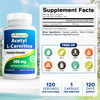 Best Naturals Acetyl L-Carnitine (ALCAR) 500mg, 120 Capsules, 120 Servings