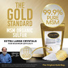 Gold Standard Organic Sulfur Crystals 1lb - 99.9% Pure MSM Crystals