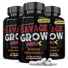 Justified Laboratories (3 Pack Savage Grow Max 1600MG Advanced Men's Heath