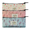 Miayon Countryside Flower Floral Pencil Pen Case Cosmetic Makeup Bag Set of 3 by Miayon
