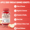 Apple Cider Vinegar Gummies, Max Strength 2000mg ACV Gummy with Probiotics, B12