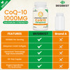 Besibest 1000mg Liposomal CoQ10 Ubiquinol, 480 Vegan Softgels, High Absorption
