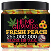 Premium Hemp Gummies-Fresh Peach Rings Gummy-Natural Hemp Oil Infused-Full Tasty