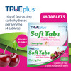 TRUEplus Soft Tabs Glucose Tablets, Chewable, Cherry Pop Flavor, 16g Fast-Acting