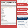 Surebounty Probiotics 60 Billion CFU 19 Strains for Men & Women, with 100mg