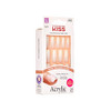 KISS Salon Acrylic Press On Nails, Nail glue included, 'Strong Enough', White, Long Size, Coffin Shape, Includes 28 Nails, 2g Glue, 1 Manicure Stick,