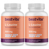 BESTVITE Filler-Free L-Leucine 500mg per Capsule (480 Vegetarian Capsules)