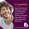 BESTVITE Filler-Free L-Leucine 500mg per Capsule (480 Vegetarian Capsules)