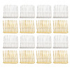 AUEAR, 20 Pack 10 Teeth Metal Veil Comb Hair Wire Clips Twist Bridal Wedding Combs Silver Gold