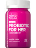PINK Probiotics for Women - Digestive Health Support Capsules Plus Cranberry