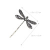 LALAFINA 8 Pcs Dragonfly Hair Clips Retro Dragonfly Style Hairpins Metal Alloy Hair Barrettes Vintage Dragonfly Bobby for Girls Women Wedding