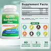 Best Naturals Berberine Plus 1000mg per Serving, (Non-GMO) 60 Capsules