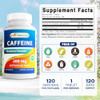 Best Naturals Caffeine Pills 200mg, 120 Count