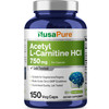 NusaPure Acetyl L-Carnitine 750mg per Caps 150 Veggie Capsules (Non-GMO, Vegan)