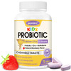 Kids Probiotic Chewables for Digestive Health with 5 Billion CFUs, Prebiotics