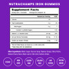 NutraChamps Iron Gummies with Vitamin C, 20mg Iron Blood Cell Formation Support