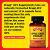 Bragg Energy Apple Cider Vinegar Capsules with B-12 Vitamins