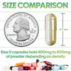 XPRS Nutra Size 0 Empty Capsules - 1000 Count Empty Gelatin Capsules
