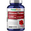 NusaPure Hibiscus Flower 10:1 Extract, 500 mg Equivalent to 5000mg 200