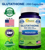 aSquared Nutrition Reduced Glutathione 500mg Per Serving Supplement -200